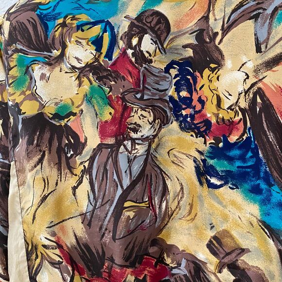 Vintage Braetan 80s Windbreaker Jacket Womens Size M Oversized Painterly* - Picture 6 of 12